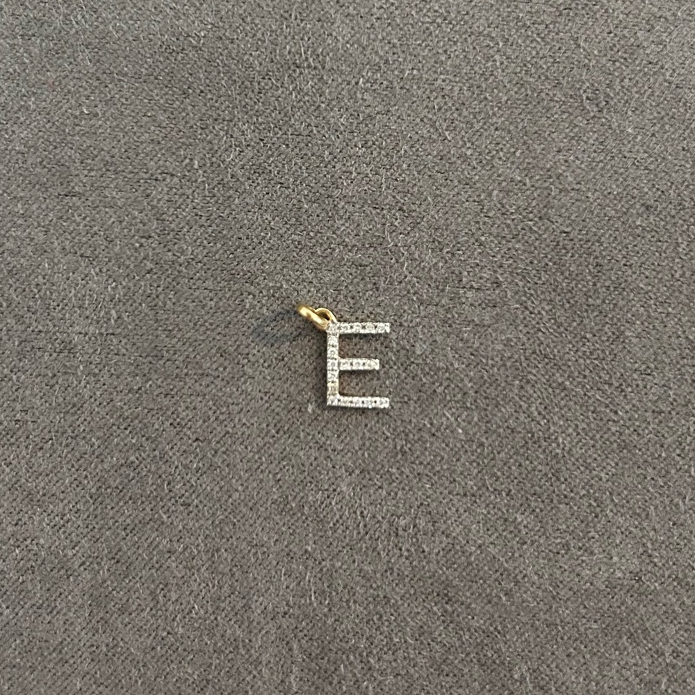 Zoe Lev - 14k Diamond Initial Pendant (Letter E)